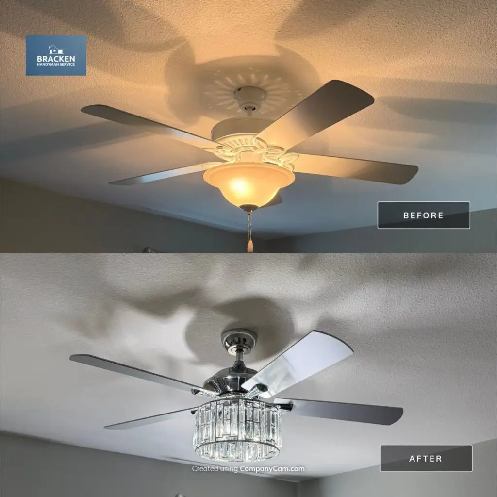 Ceiling Fan and Light Fixture Replacement in Placerville — El Dorado County